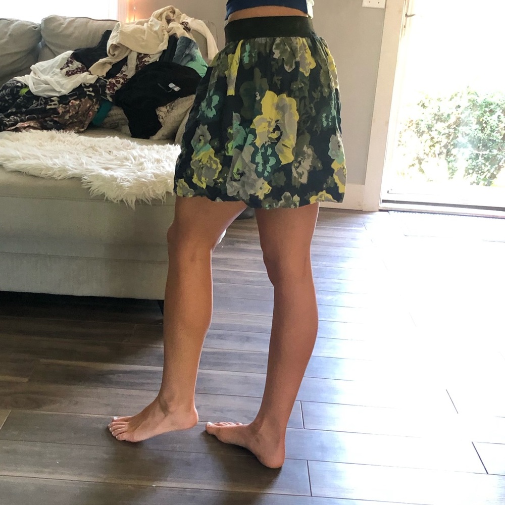 Floral flare skirt